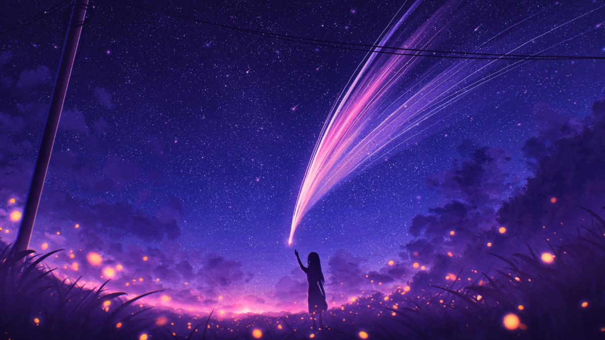 ảnh nền anime thiên nhiên buồn