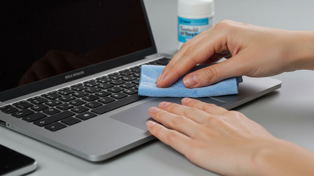 Giữ cho khu vực touchpad luôn sạch sẽ