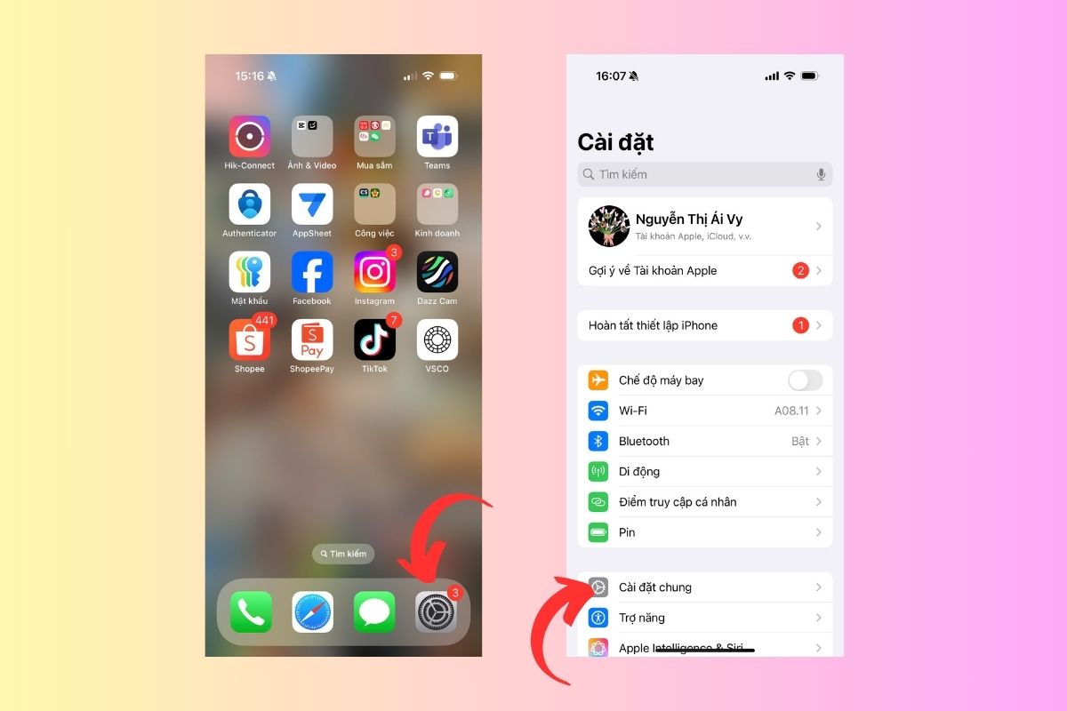 Kiểm tra mã model – Truy cập Cài đặt chung để kiểm tra nguồn gốc iPhone đã qua sử dụng