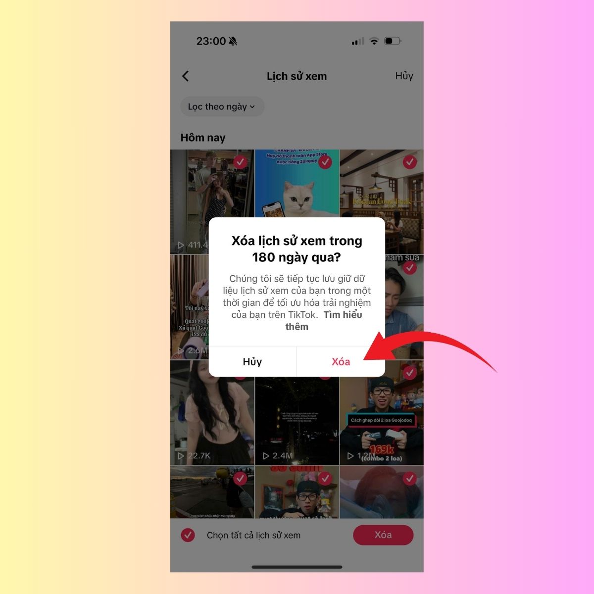 Xóa video đã xem trên TikTok hình 7