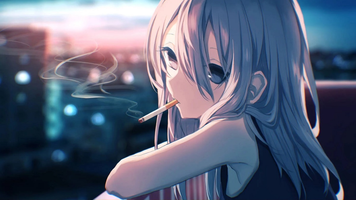 Ảnh anime girl lạnh lùng hút thuốc đẹp nhất