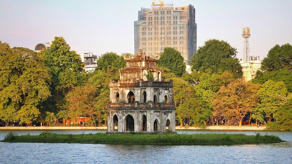 background Hình Ảnh Hồ Hoàn Kiếm mùa thu