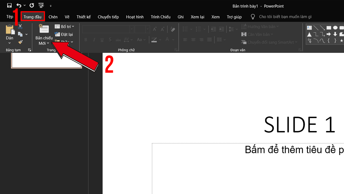 cách chèn thêm trang chiếu mới trong powerpoint