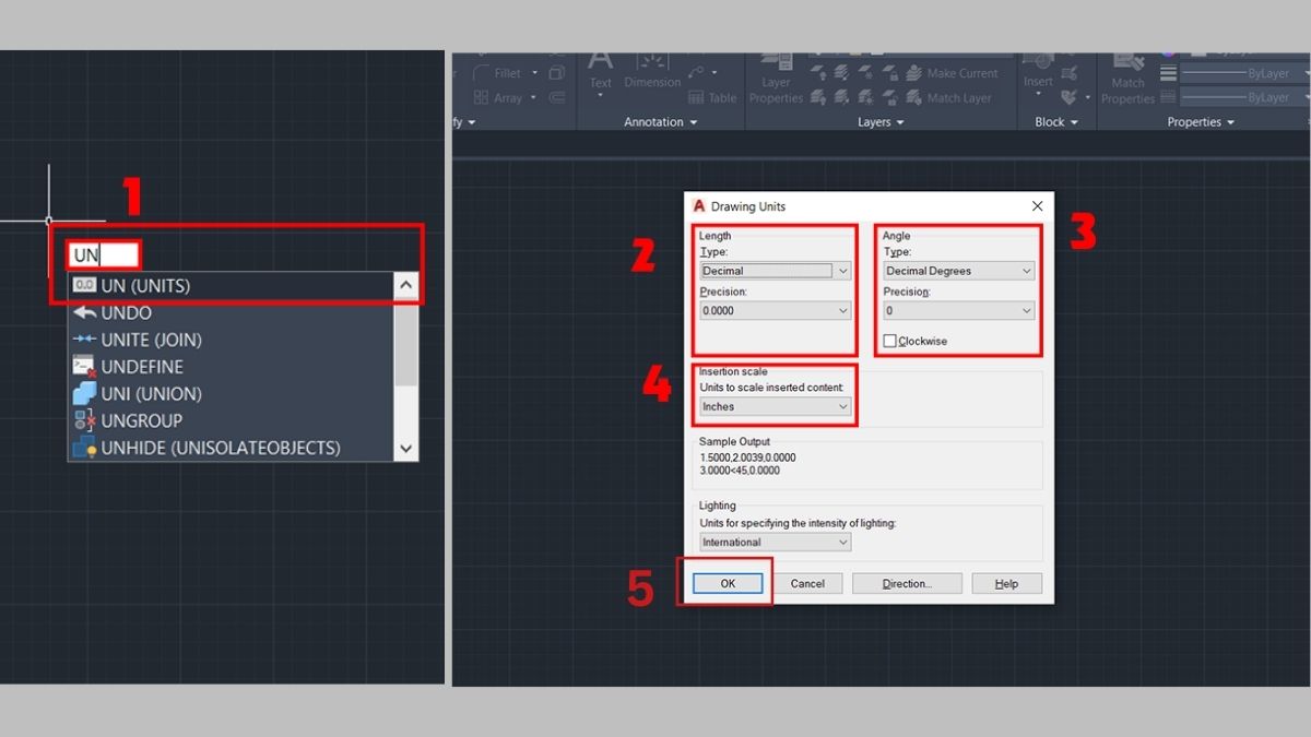 cách chỉnh số đo kích thước trong cad