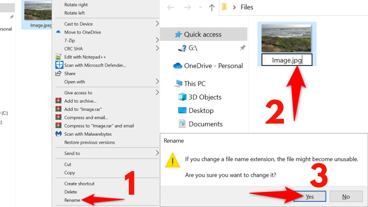 cách đổi đuôi file trên máy tính