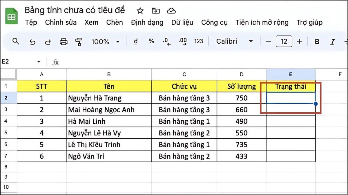 chèn dấu tick trong excel
