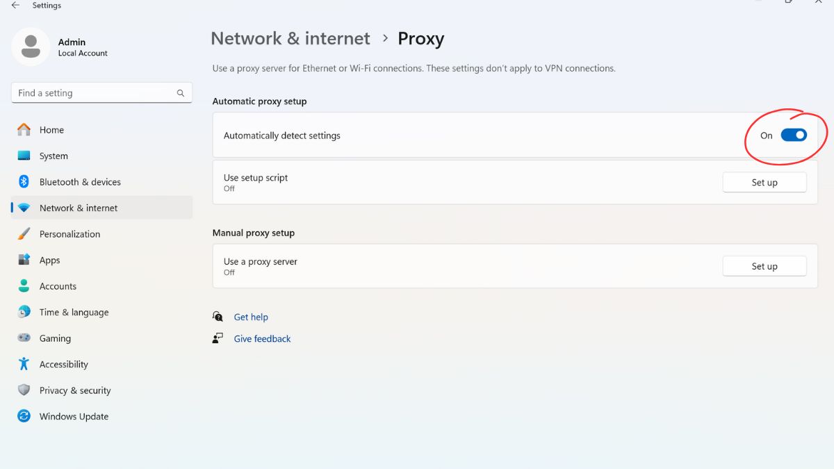 err network changed