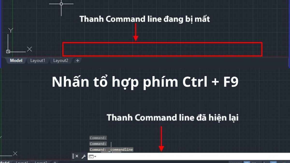 hiển thị thanh công cụ trong cad