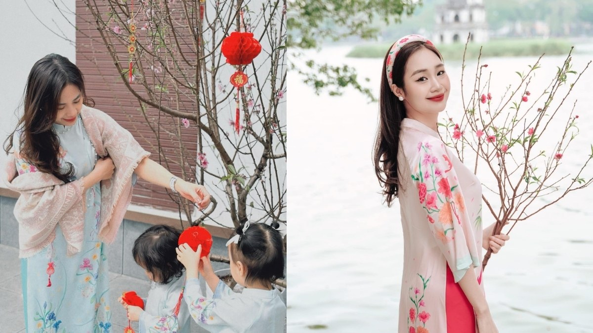 kiểu tóc mặc áo dài cách tân