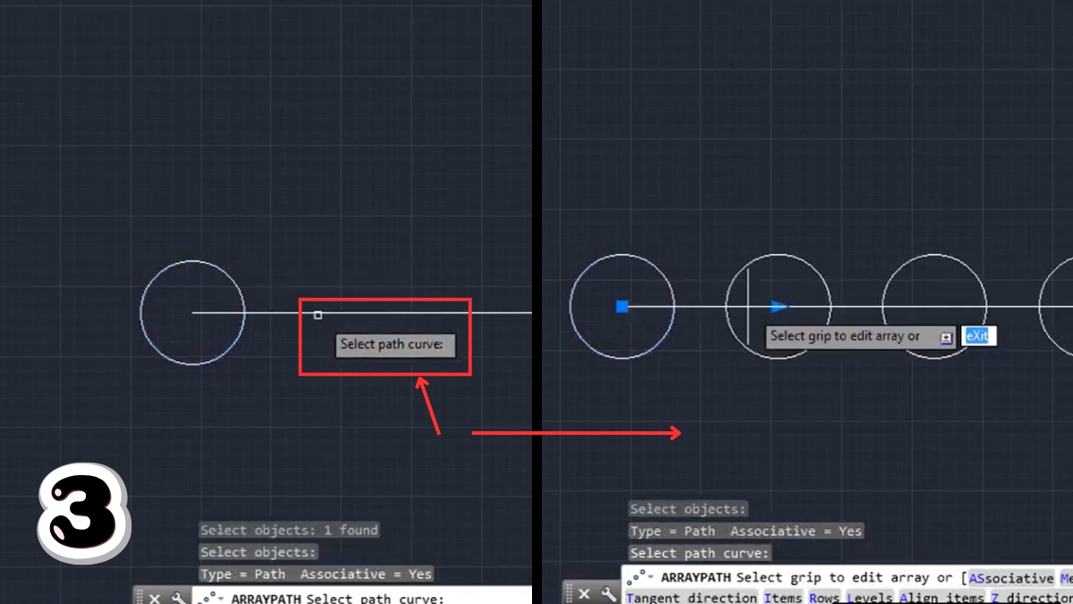 dùng lệnh array trong cad
