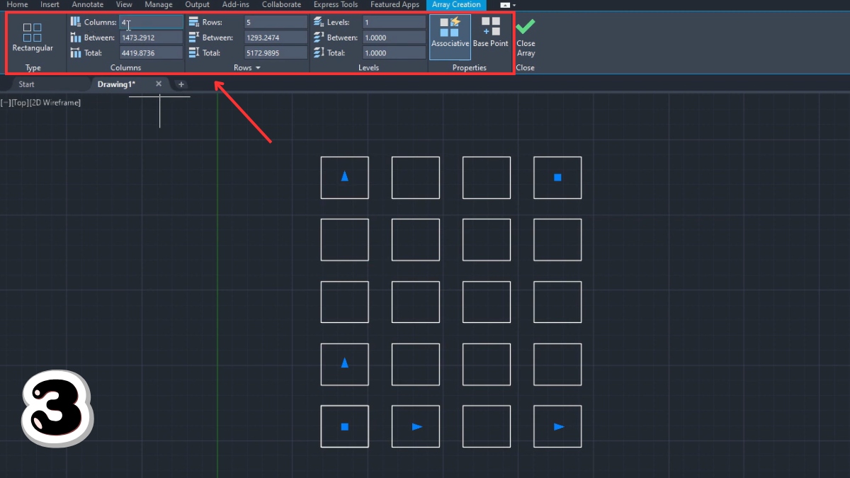lệnh array path trong cad