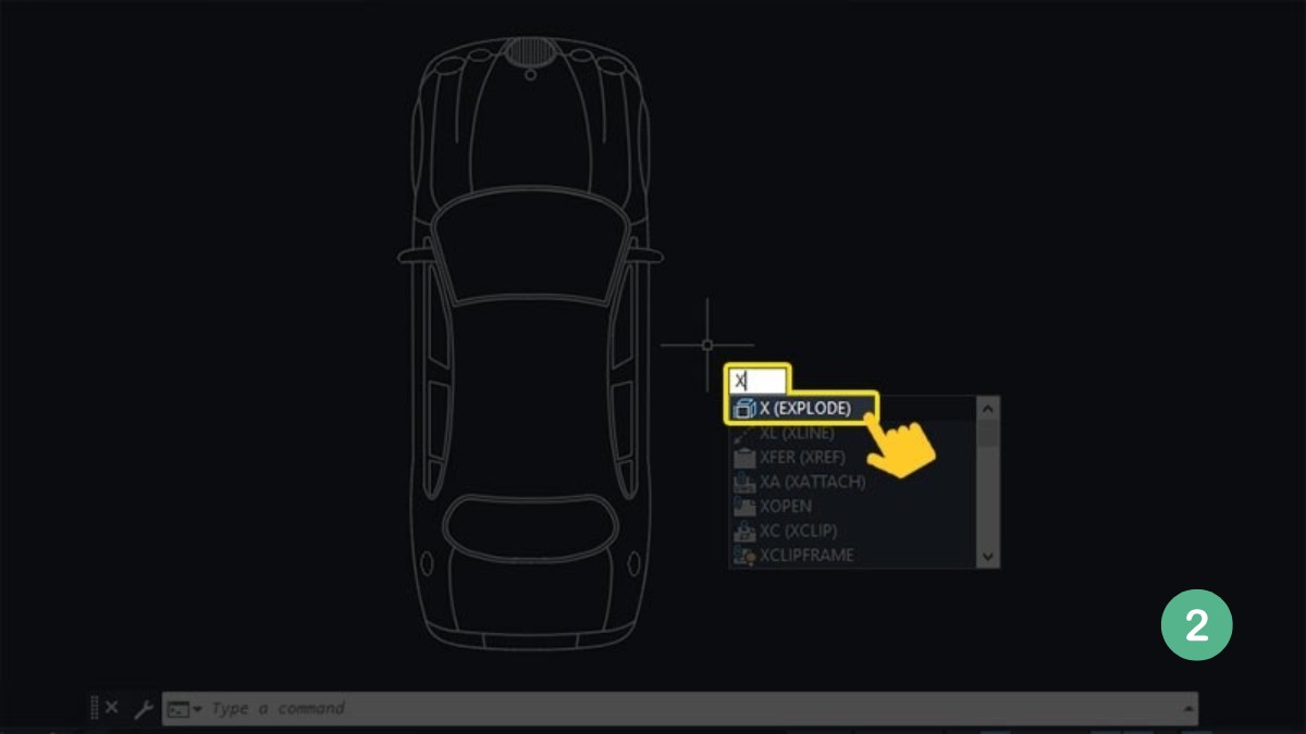 lệnh phá khối autocad
