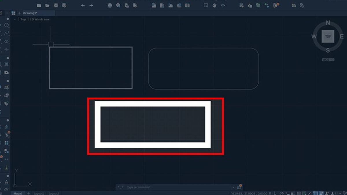 lệnh vẽ hình chữ nhật trong autocad