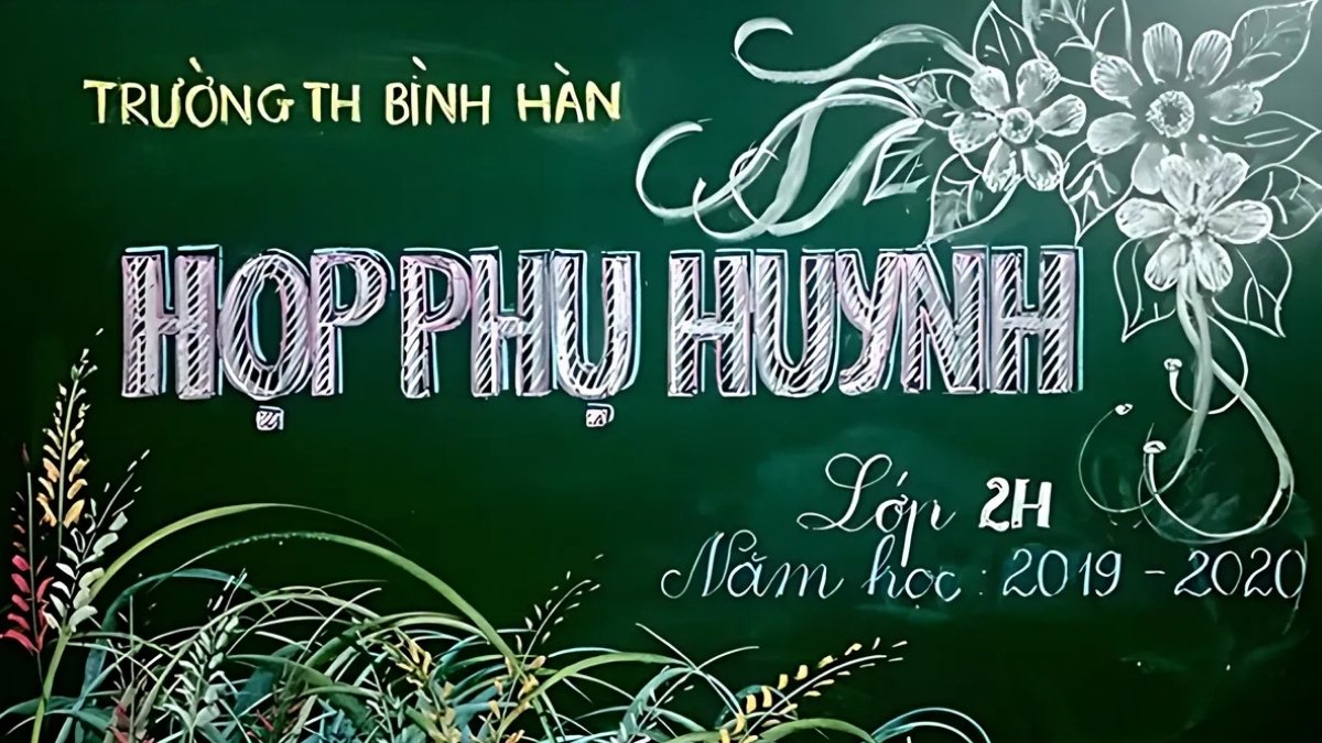 mẫu trang trí bảng họp phụ huynh
