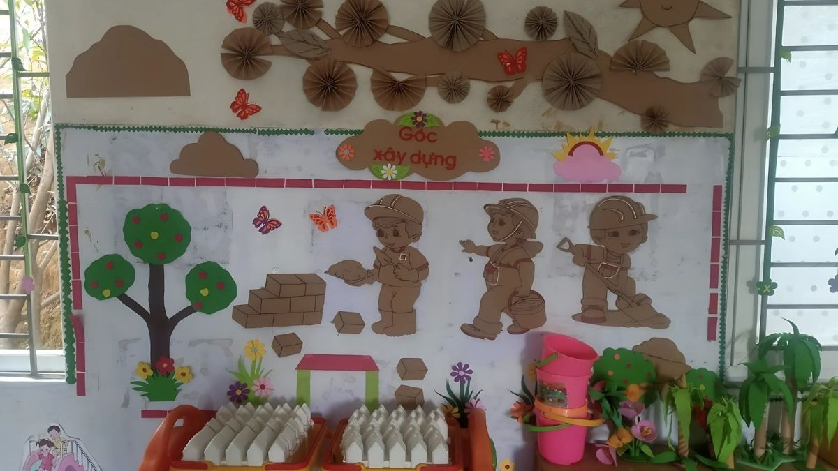 trang trí góc mở mầm non