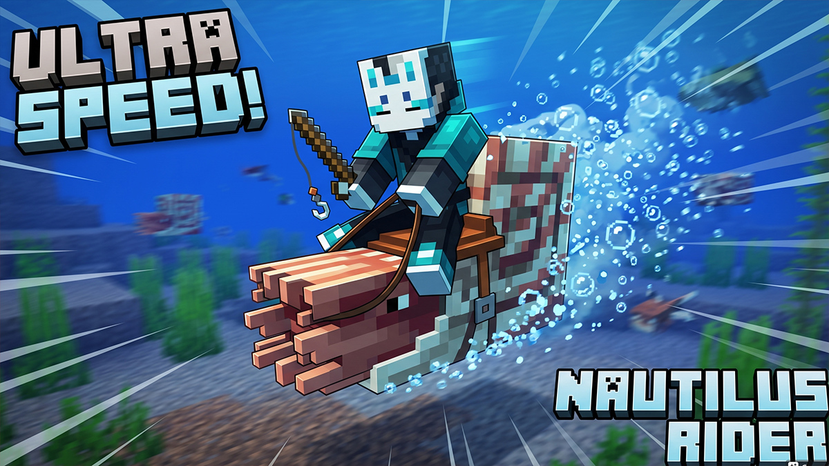 Nautilus Minecraft 1.21.11: Thú cưỡi dưới nước đầu tiên – Vị trí và cách thuần hóa