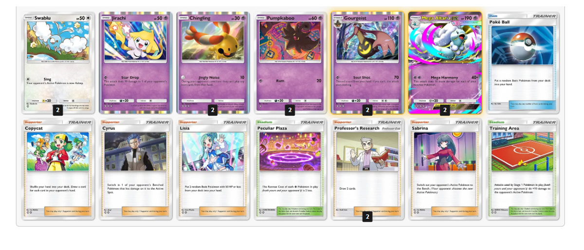 Deck sử dụng Mega Altaria ex làm sát thương chủ lực