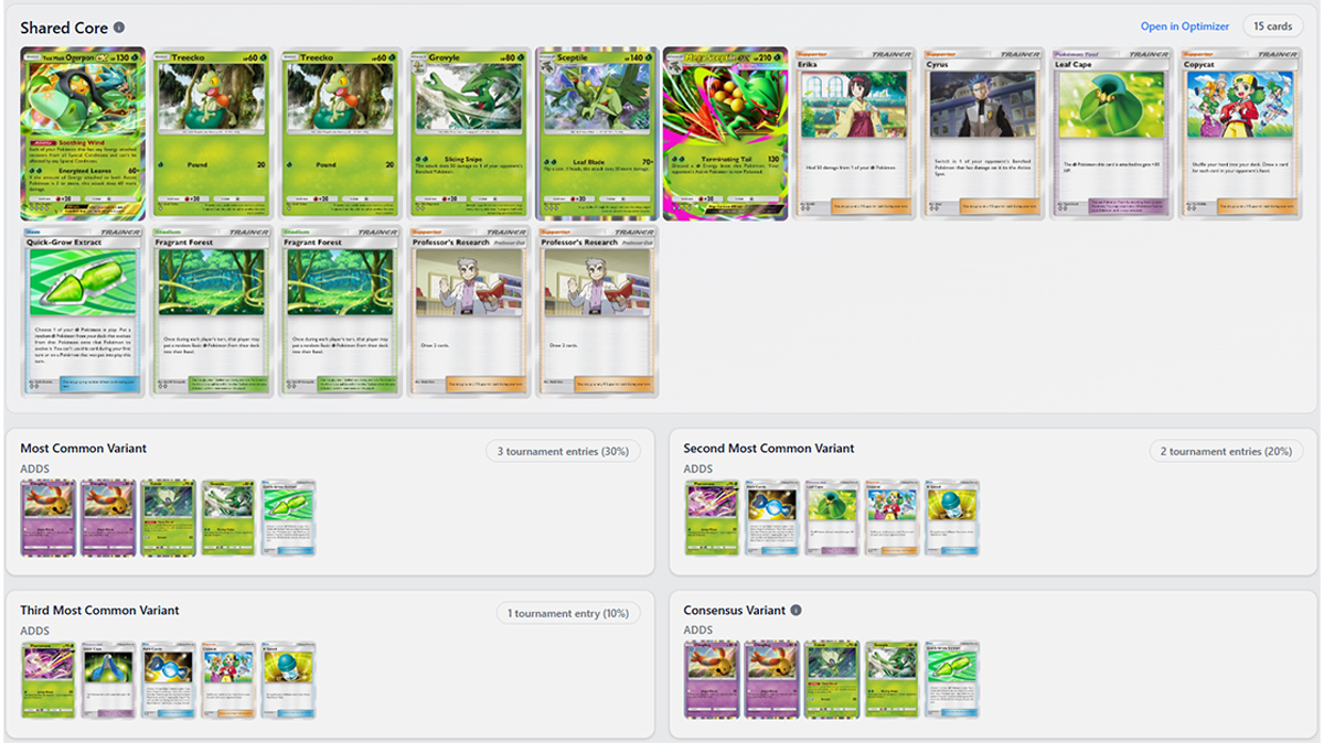Đội hình Mega Sceptile ex với lối chơi cấu rỉa bằng sát thương độc (poison).