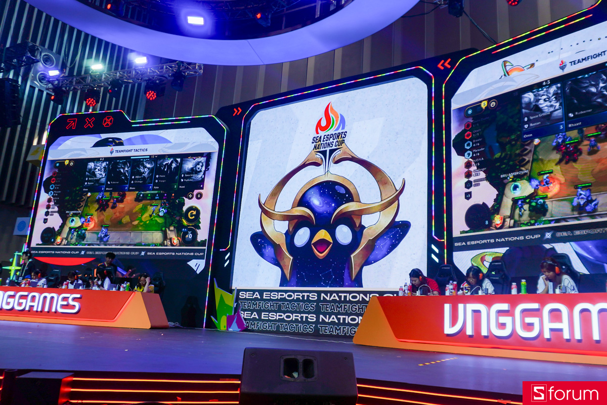 Sân khấu thi đấu ĐTCL tại SEA Esports Nations Cup 2026