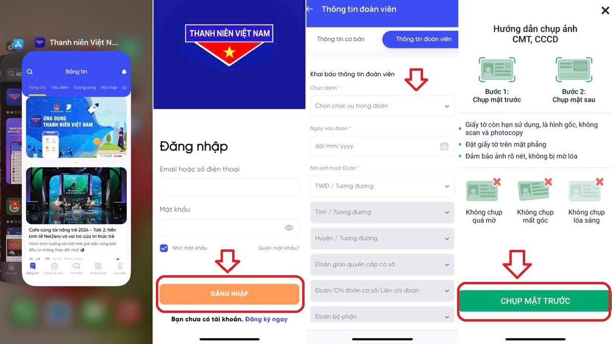 App Thanh niên Việt Nam lỗi không xác thực được
