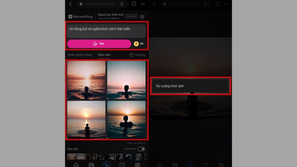 Cách sử dụng Bing Image Creator tạo ảnh trên điện thoại bước 3