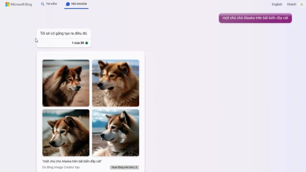 Cách sử dụng Bing Image Creator tạo ảnh trên máy tính bước 3
