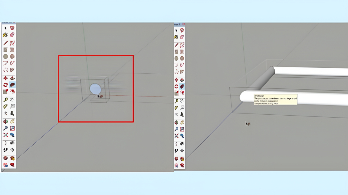 Cách thực hiện lệnh Follow me trong Sketchup