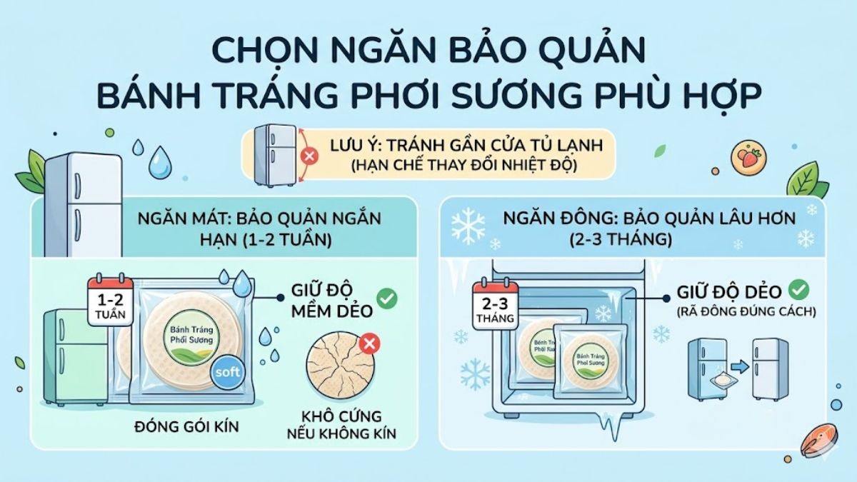Chọn ngăn bảo quản phù hợp trong tủ lạnh