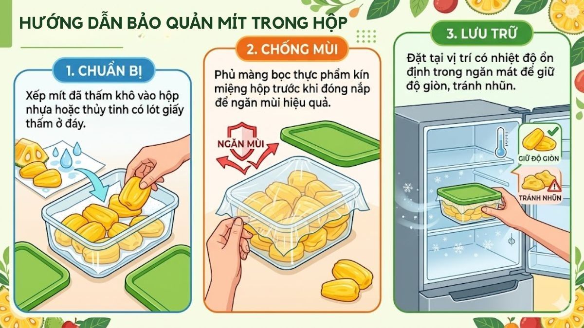 Các cách bảo quản mít trong ngăn mát tủ lạnh
