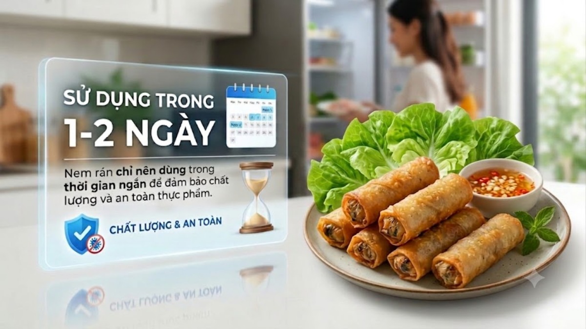 Cách bảo quản nem rán chưa chiên trong tủ lạnh