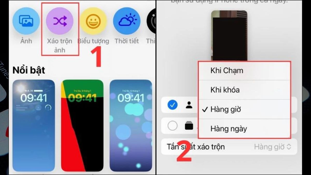 Cách đặt nhiều ảnh làm hình nền điện thoại iPhone bước 2