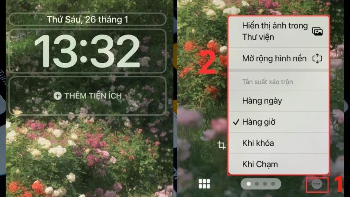 Cách đặt nhiều ảnh làm hình nền điện thoại iPhone bước 4