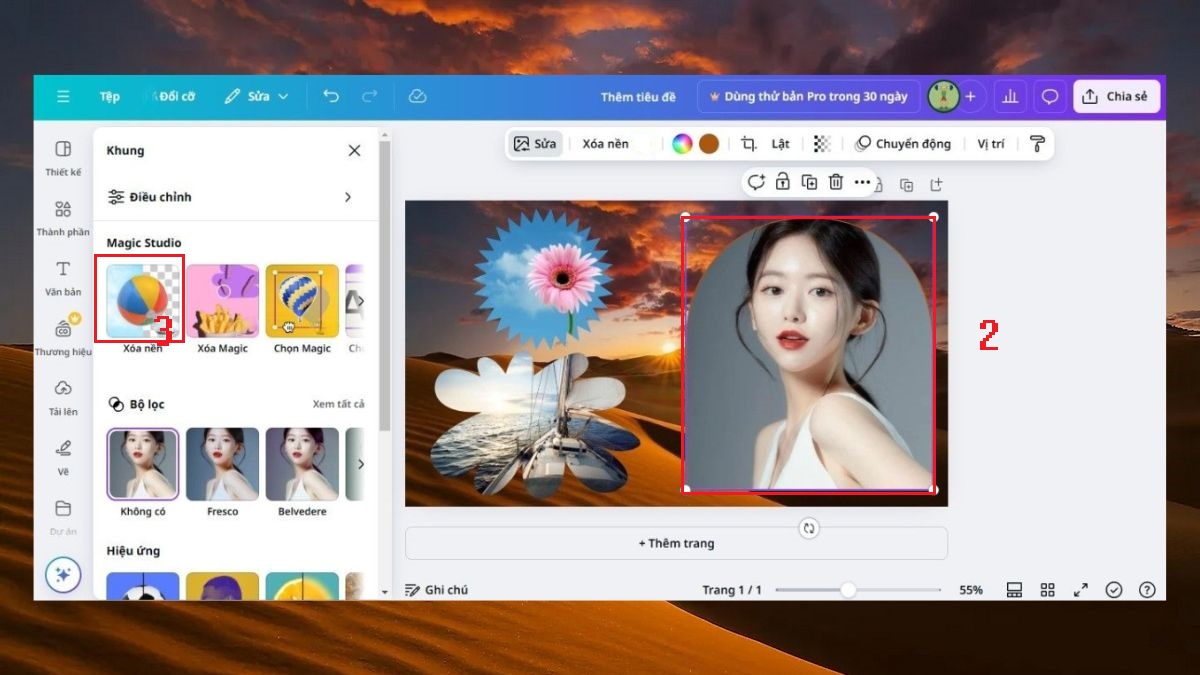 Cách cắt ảnh người trong Canva