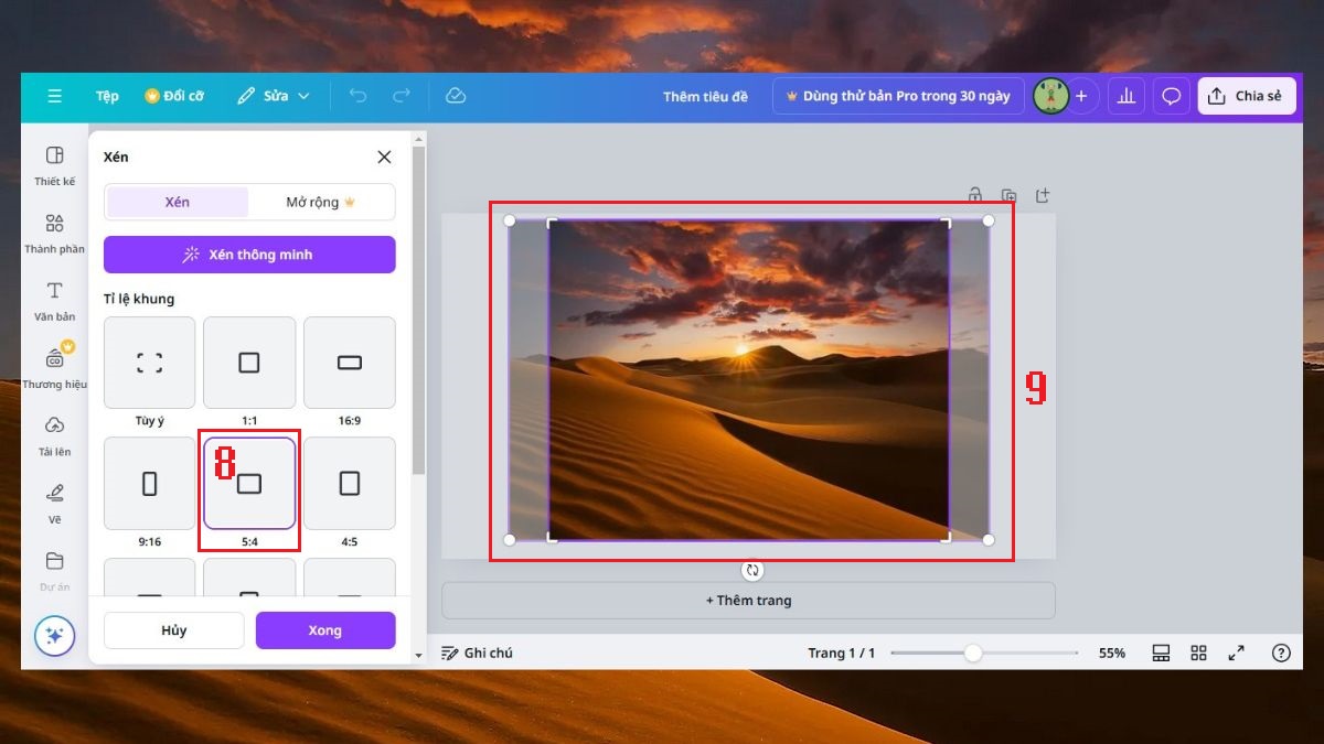 Hướng dẫn cắt ảnh trên Canva