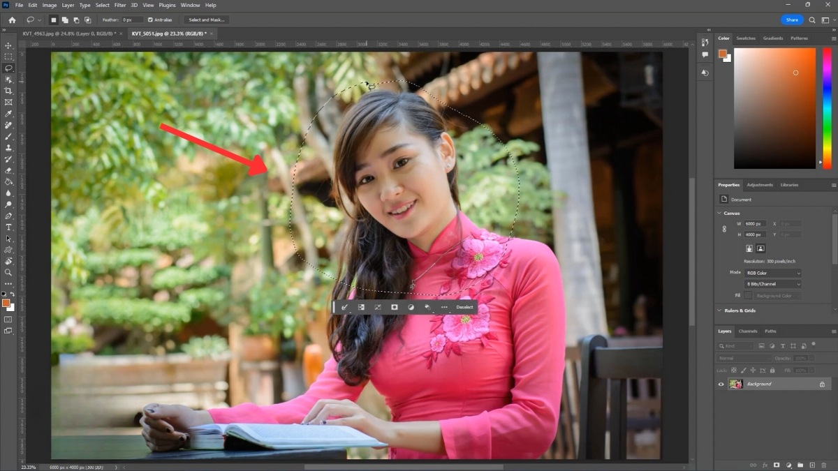 Cách cắt hình trong Photoshop bằng Lasso bước 3