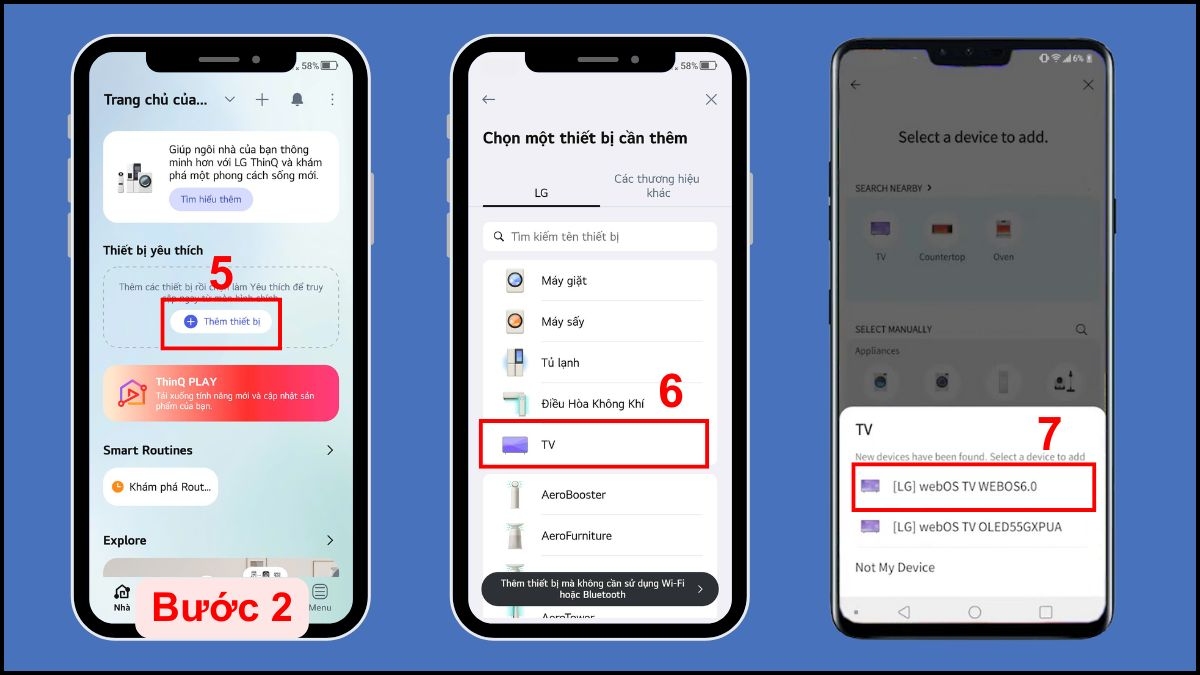 Sử dụng ứng dụng LG ThinQ trên điện thoại