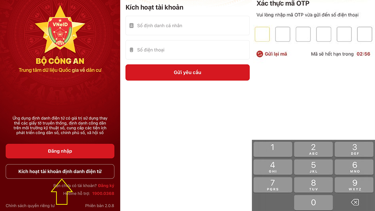 Cách đăng ký VNeID mức 2 định danh online trên điện thoại bước 1 