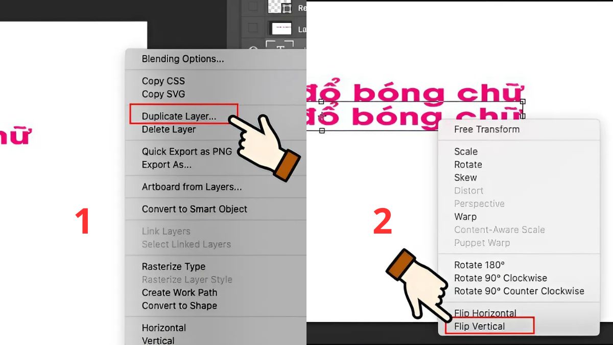 Cách đổ bóng trong Photoshop cách 3 bước 2