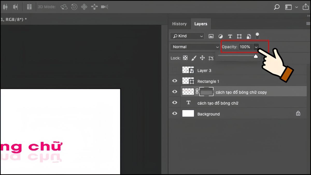 Cách đổ bóng trong Photoshop cách 3 bước 5