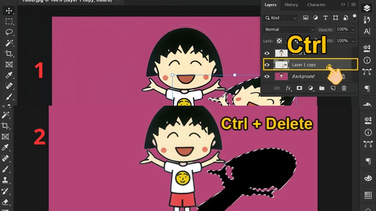 Cách đổ bóng trong Photoshop cách 5 bước 4