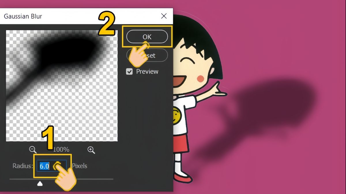 Cách đổ bóng trong Photoshop cách 5 bước 6