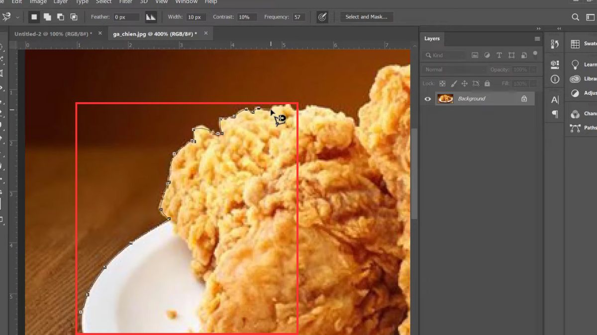 Cách đổ bóng trong Photoshop cách 1 bước 2