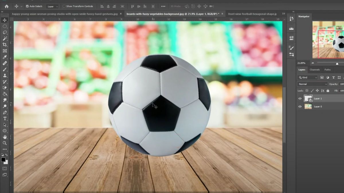 Cách đổ bóng trong Photoshop cách 2 bước 1