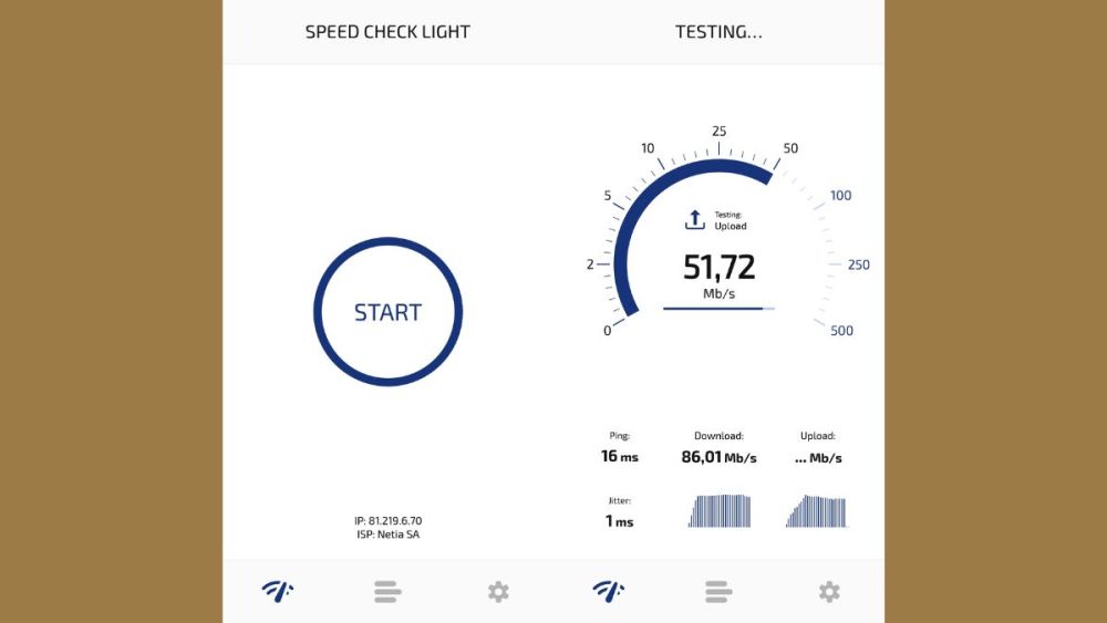 Cách đo tốc độ mạng trên điện thoại bằng Speed Test Light bước 1