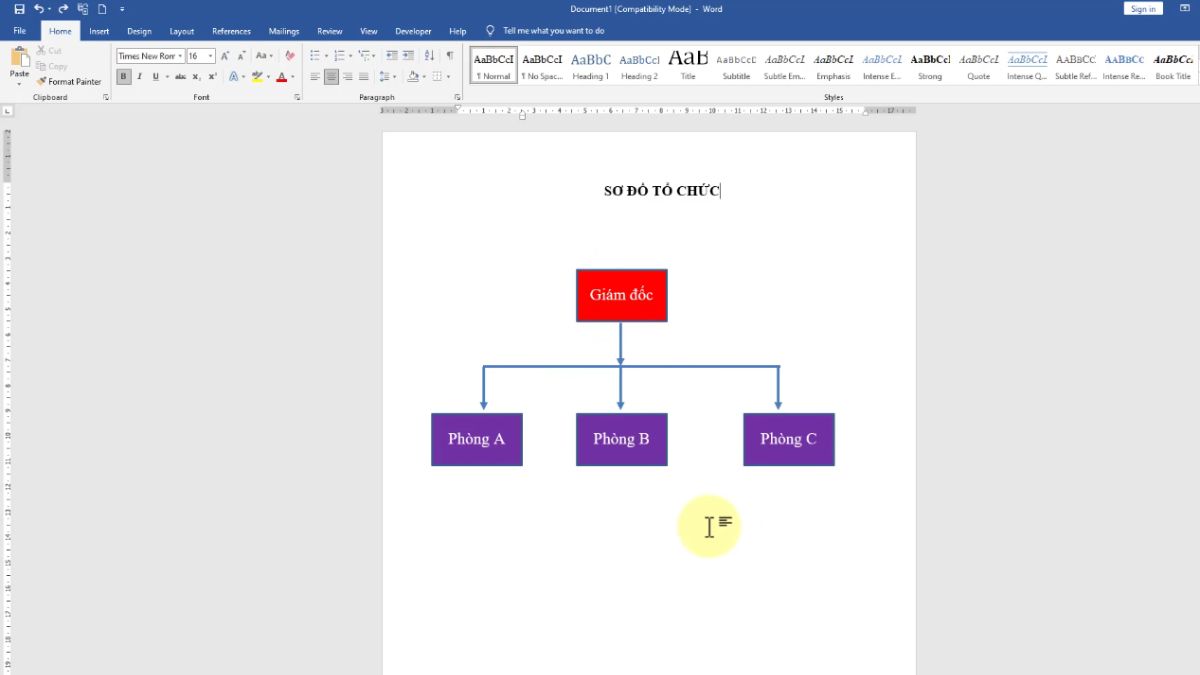 Cách group trong Word và bỏ Group bước 1