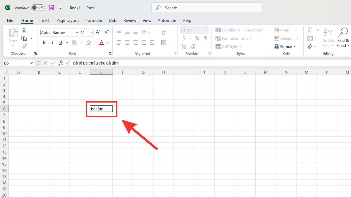 Cách hiển thị hết nội dung trong ô Excel cách 4 bước 1
