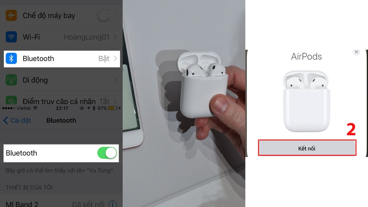 Cách kết nối AirPods và AirPods Pro với iPhone