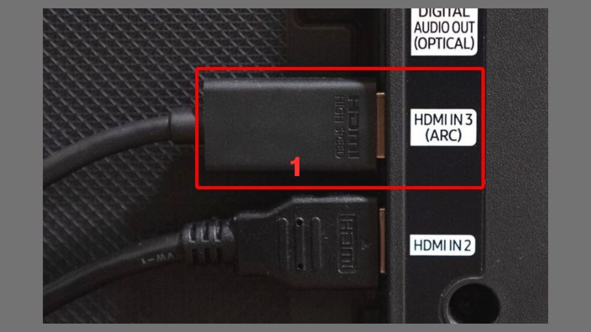 Cách kết nối loa soundbar với tivi Samsung qua HDMI bước 1