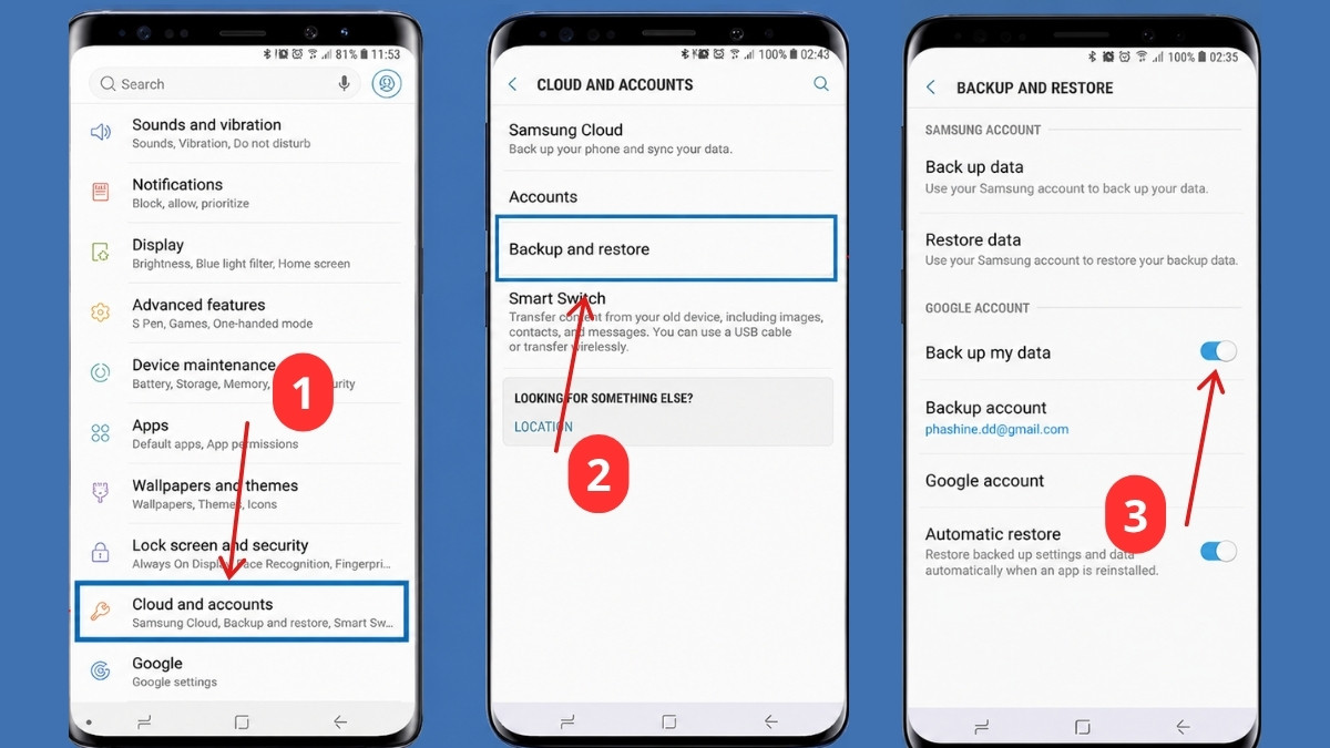 Cách khôi phục ghi âm đã bị xóa trên Samsung và cách phòng tránh - Kích hoạt sao lưu