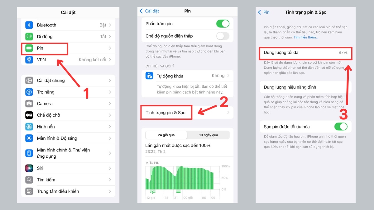 Cách kiểm tra pin iphone đã bị thay chưa 